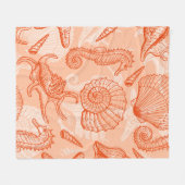 Couverture Polaire Motif marin sans soudure (Devant (Horizontal))