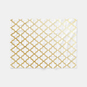 Couverture Polaire Motif marocain de trellis d'or (Devant (Horizontal))