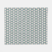 Couverture Polaire Motif marocain de turquoise (Devant (Horizontal))