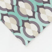 Couverture Polaire Motif marocain de turquoise (Coin)