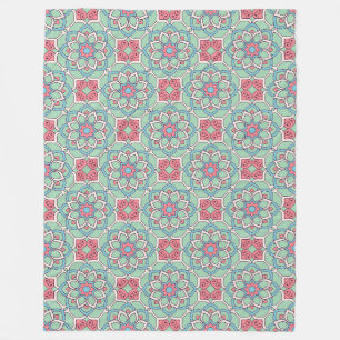 Couverture Polaire Motif marocain en carreaux