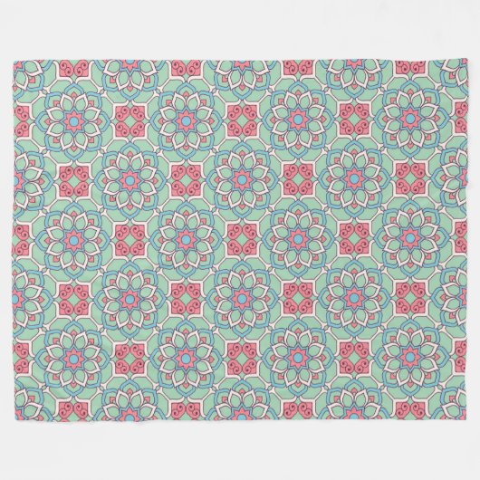 Couverture Polaire Motif marocain en carreaux (Devant (Horizontal))