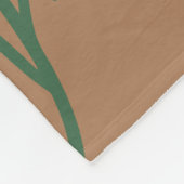 Couverture Polaire Motif marron floral bleu (Coin)