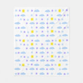 Couverture Polaire Motif météorologique étoilé, ensoleillé, nuageux (Devant)