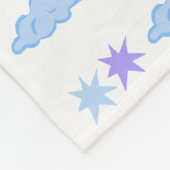 Couverture Polaire Motif météorologique étoilé, ensoleillé, nuageux (Coin)