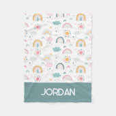 Couverture Polaire Motif météorologique mignon (Devant)