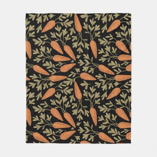 Couverture Polaire Motif mignon à main de carottes (Devant)