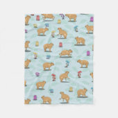 Couverture Polaire Motif mignon capybara (Devant)