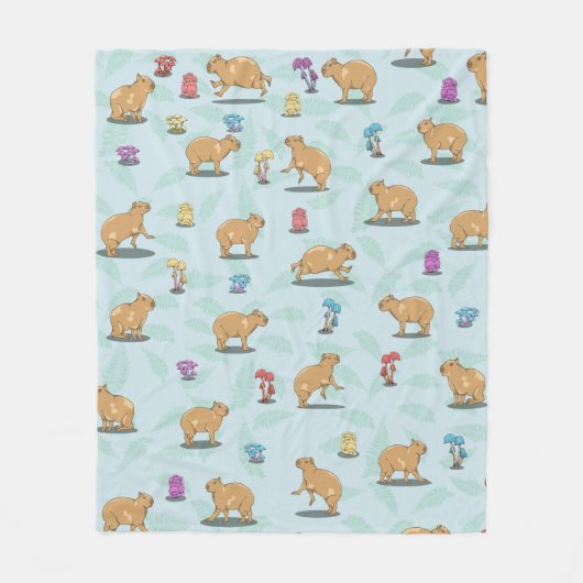 Couverture Polaire Motif mignon capybara (Devant)