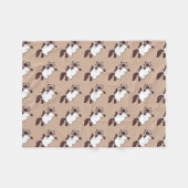 Couverture Polaire Motif mignon de chat siamois de point de chocolat (Devant (Horizontal))