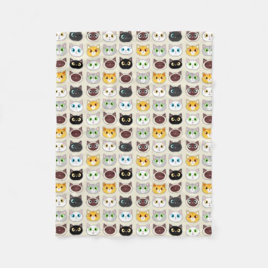 Couverture Polaire Motif mignon de chats (Devant)