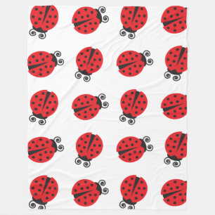 Couverture Polaire Motif mignon de coccinelle