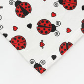 Couverture Polaire Motif mignon de coccinelle et de coeurs (Coin)