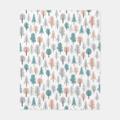 Couverture Polaire Motif mignon de forêt de griffonnage (Devant)