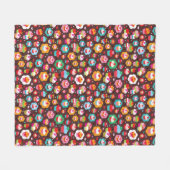 Couverture Polaire Motif mignon de gâteau de tasse (Devant (Horizontal))