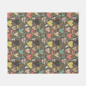 Couverture Polaire Motif mignon de lapins d'amour avec des coeurs (Devant (Horizontal))