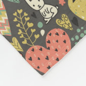 Couverture Polaire Motif mignon de lapins d'amour avec des coeurs (Coin)