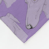 Couverture Polaire Motif mignon de lévrier (Coin)