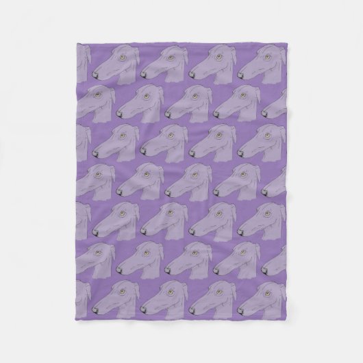 Couverture Polaire Motif mignon de lévrier (Devant)