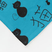 Couverture Polaire Motif mignon de minou (Coin)