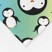 Couverture Polaire Motif mignon de pingouin d'arc-en-ciel (Coin)