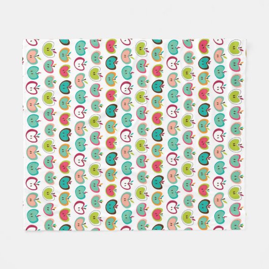 Couverture Polaire Motif mignon de pomme (Devant (Horizontal))