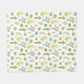 Couverture Polaire Motif mignon de position de cactus (Devant (Horizontal))