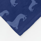 Couverture Polaire Motif mignon de teckel de bleu marine (Coin)