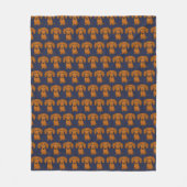 Couverture Polaire Motif mignon de teckels (Devant)