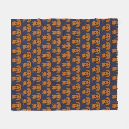 Couverture Polaire Motif mignon de teckels (Devant (Horizontal))