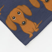 Couverture Polaire Motif mignon de teckels (Coin)