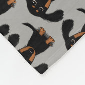 Couverture Polaire Motif mignon de teckels (Coin)