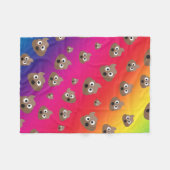 Couverture Polaire Motif mignon d'Emoji de dunette d'arc-en-ciel (Devant (Horizontal))