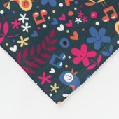 Couverture Polaire motif mignon d'oiseaux et de fleurs (Coin)