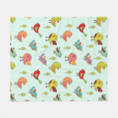 Couverture Polaire Motif mignon d'oiseaux Whimsical à main (Devant (Horizontal))