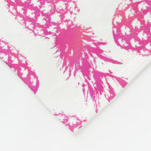 Couverture Polaire Motif mignon fuchsia girly moderne d'ananas (Coin)
