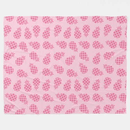 Couverture Polaire Motif mignon Girly d'ananas de rose en pastel (Devant (Horizontal))