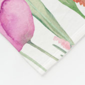 Couverture Polaire Motif mignon sans soudure avec différentes fleurs (Coin)