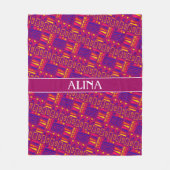 Couverture Polaire Motif minimal tribal rose rose (Devant)