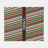 Couverture Polaire Motif minimaliste orange Gris vert (Devant (Horizontal))