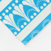 Couverture Polaire Motif minoen bleu et blanc ciel (Coin)