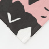 Couverture Polaire Motif moderne abstrait d'oeil et de lèvres (Coin)