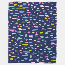Motif moderne Abstrait Terrazzo en bleu