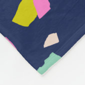 Couverture Polaire Motif moderne Abstrait Terrazzo en bleu (Coin)
