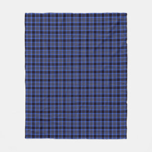 Couverture Polaire Motif moderne bleu noir Tartan Plaid