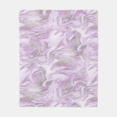 Couverture Polaire Motif moderne clair violet et marbre argenté (Devant)