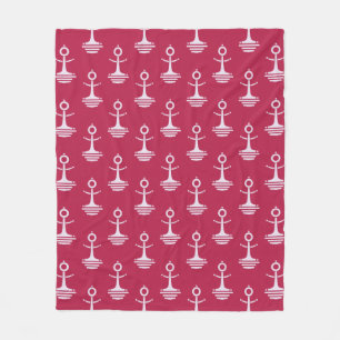 Couverture Polaire Motif moderne d'Ancres