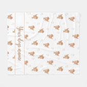Couverture Polaire Motif moderne de design plat Cockapoo et cœurs (Devant (Horizontal))