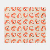 Couverture Polaire Motif moderne de Fox géométrique (Devant (Horizontal))