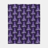 Couverture Polaire Motif moderne de vacances violet (Devant)